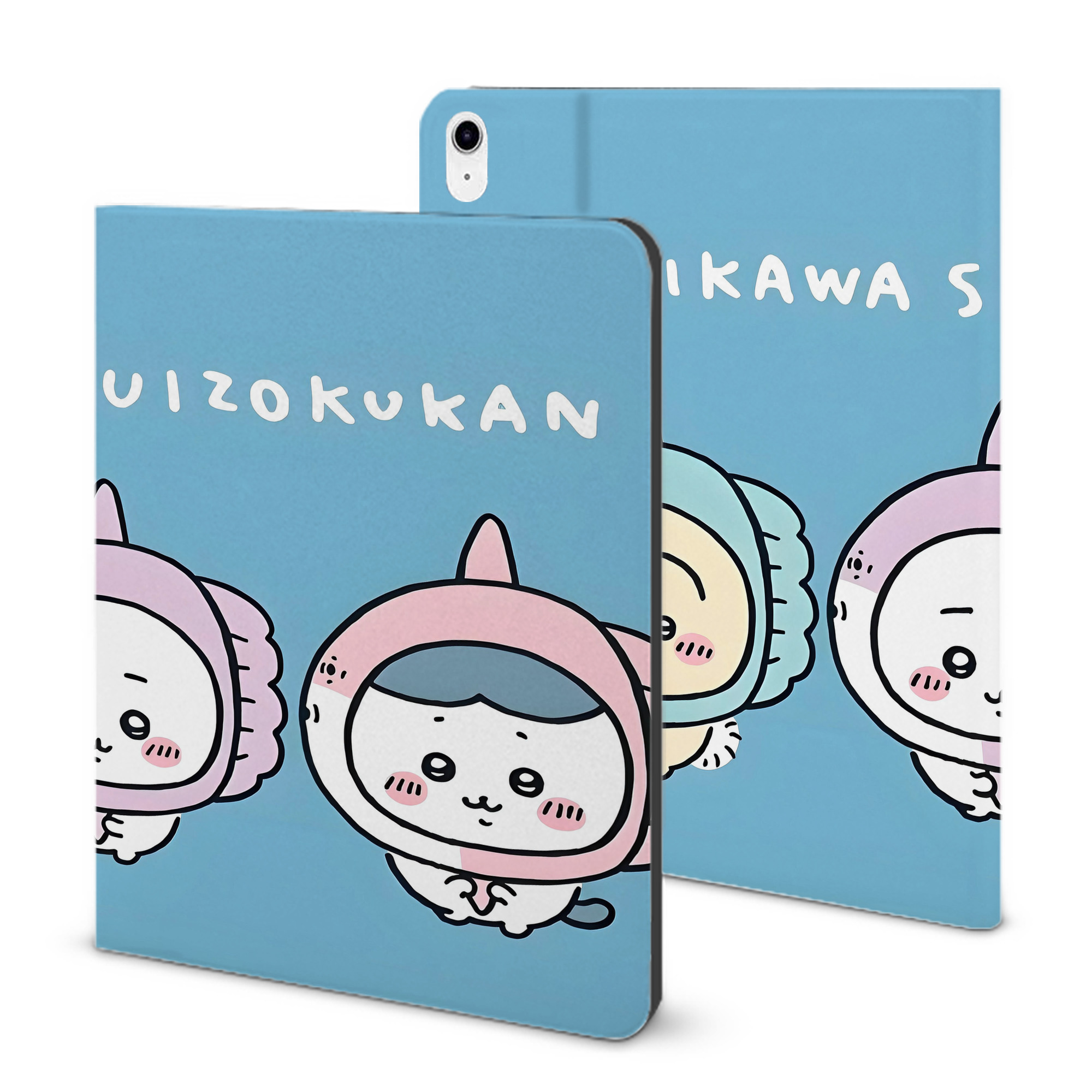 （画像用） ちいかわ Chii-kawa IPad ケース ブック型 PUレザー TPU 耐衝撃 軽量 薄型 ペン収納なし 全面保護 IPad 各モデル対応